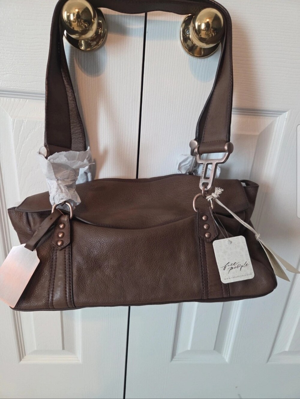NWT Free People HARPER Leather Shoulder Bag